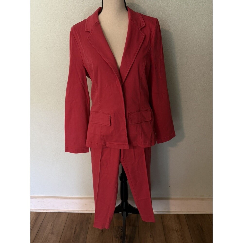 Liverpool Los Angeles Women’s Fitted Blazer Size Medium Berry Blossom Pink Red